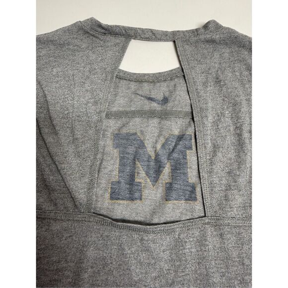 Nike Womens Sleeveless Tank Top Gray Michigan Logo M Dri Fit - Picture 4 of 6